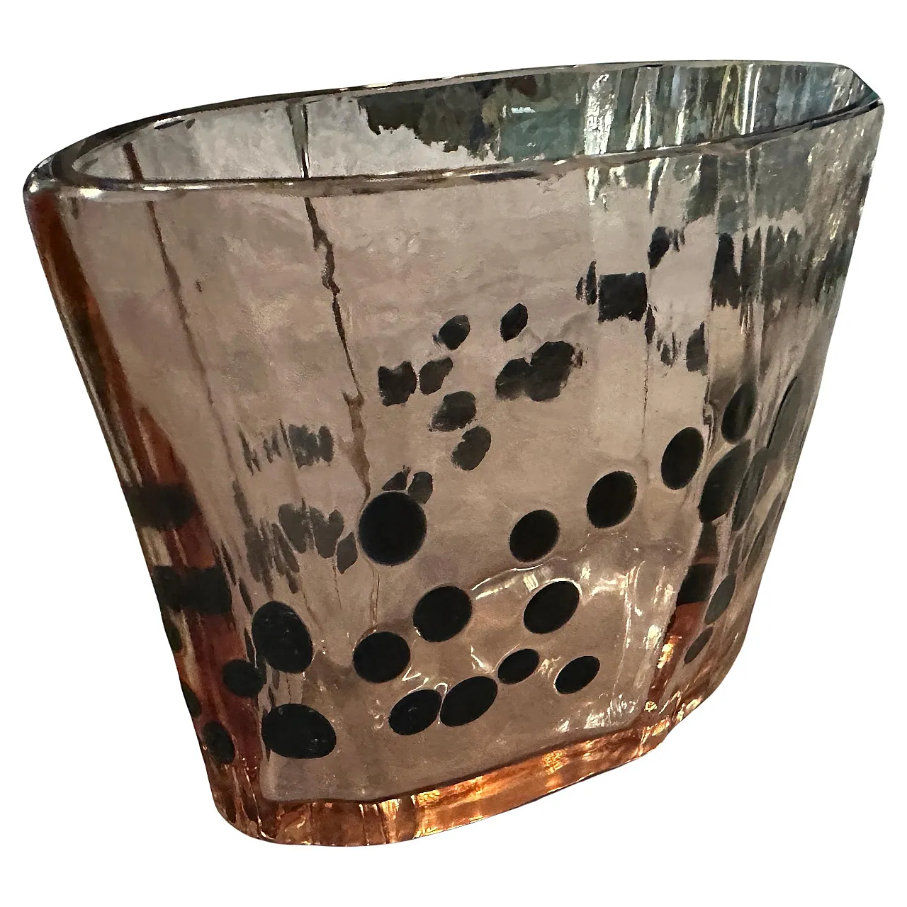 Murano glass vase by Fulvio Bianconi for Venini, 1960s 1