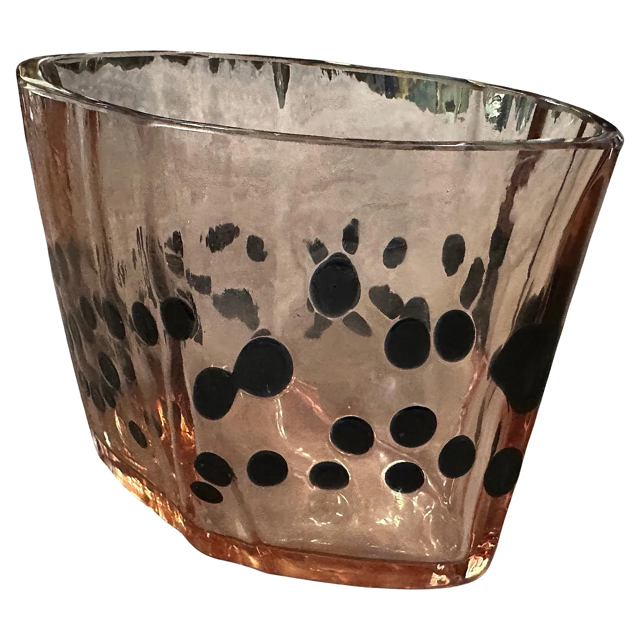 Murano glass vase by Fulvio Bianconi for Venini, 1960s 2