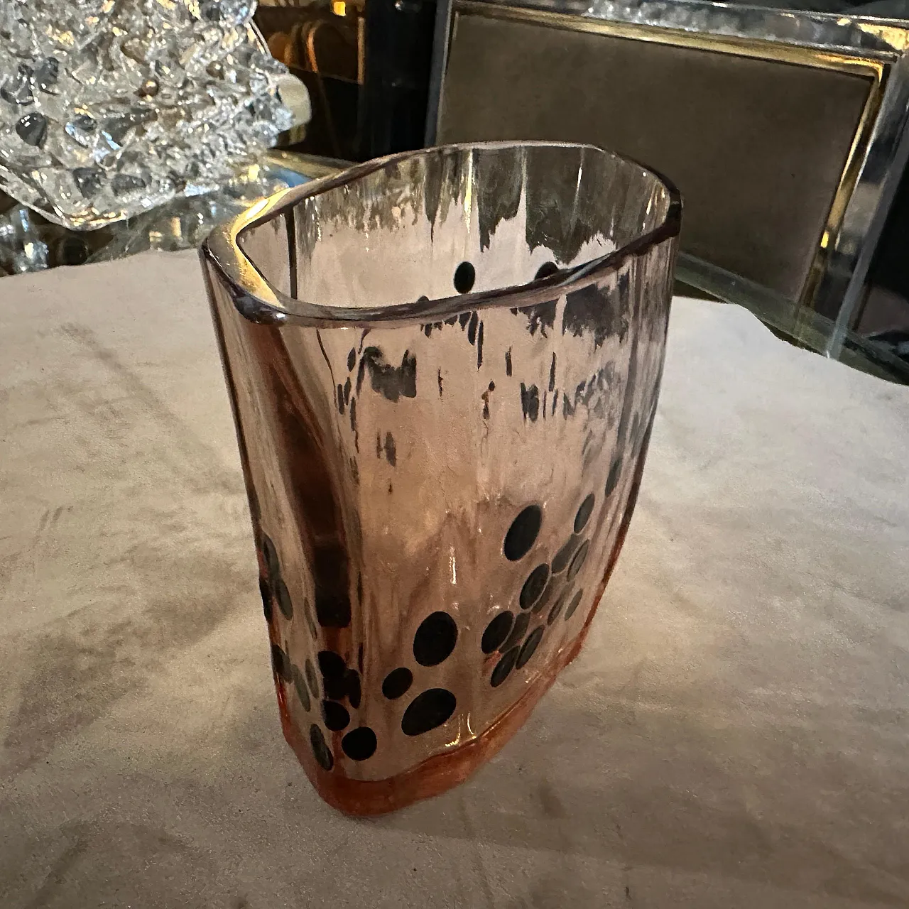 Murano glass vase by Fulvio Bianconi for Venini, 1960s 13