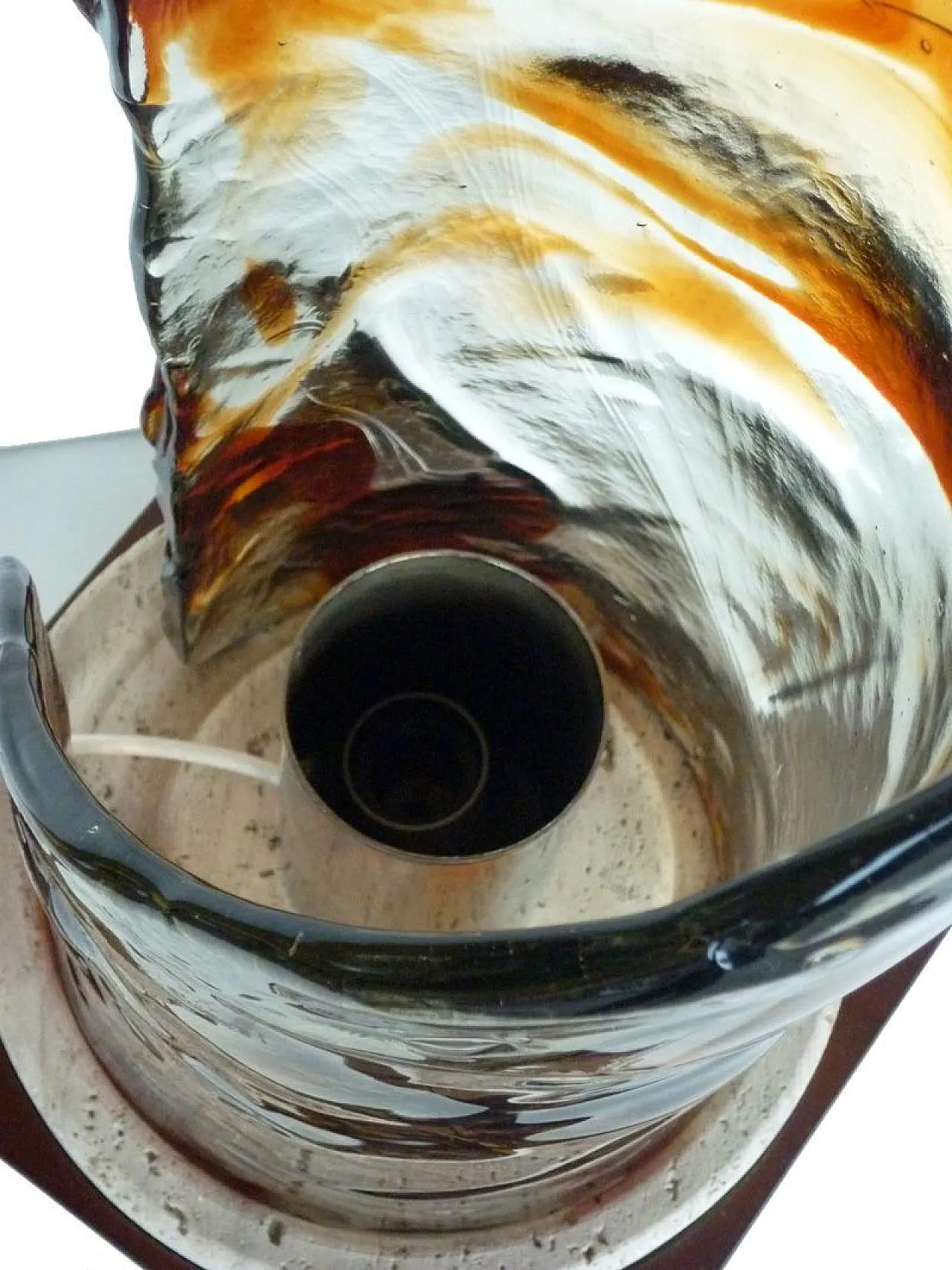 Lampada da tavolo in vetro di Mazzega, anni '70 4