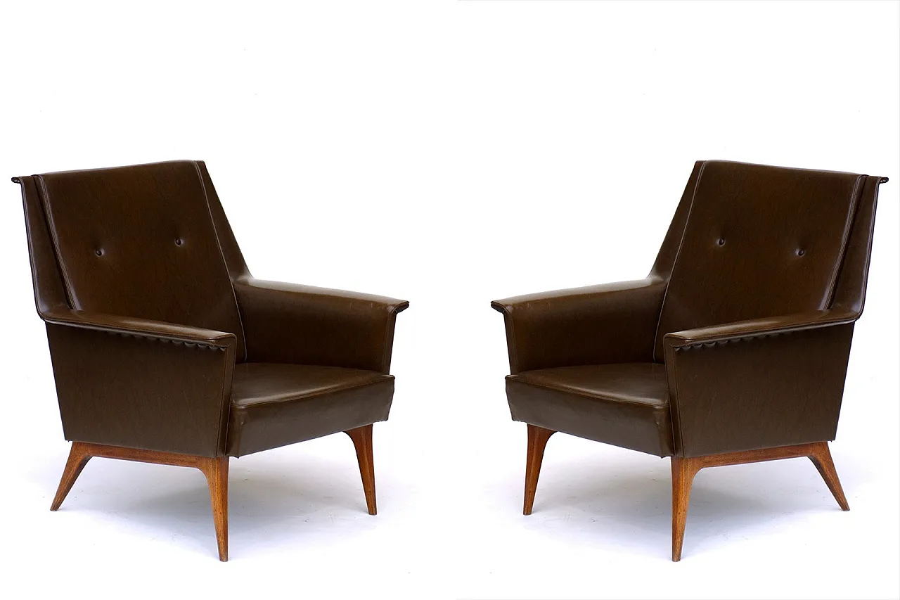 Coppia di poltrone Mid-Century di Anonima Castelli, anni '50 1