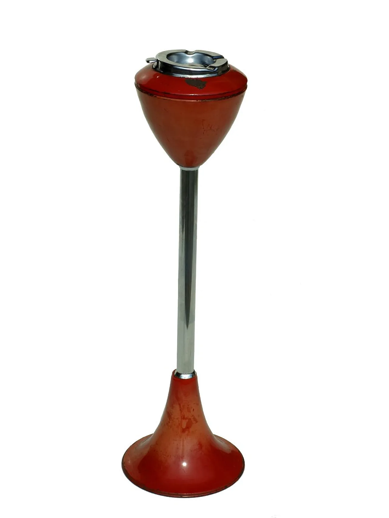 Posacenere Mid-Century rosso, anni '50 1