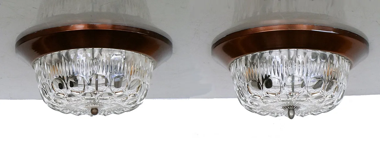 Coppia di lampade ad incasso Mid-Century, anni '50 2