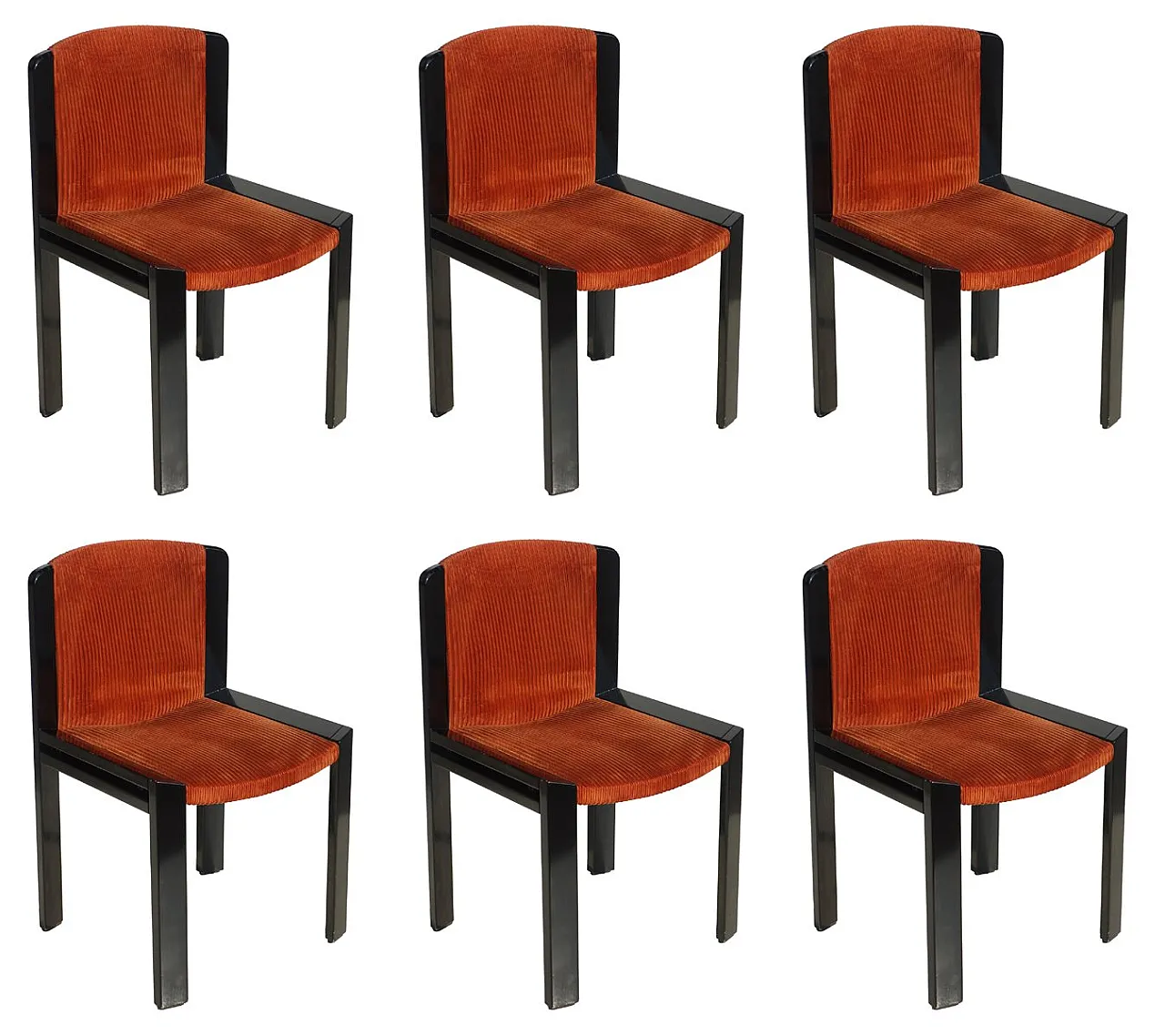 6 Sedie modello 300 di Pozzi, anni '60 1