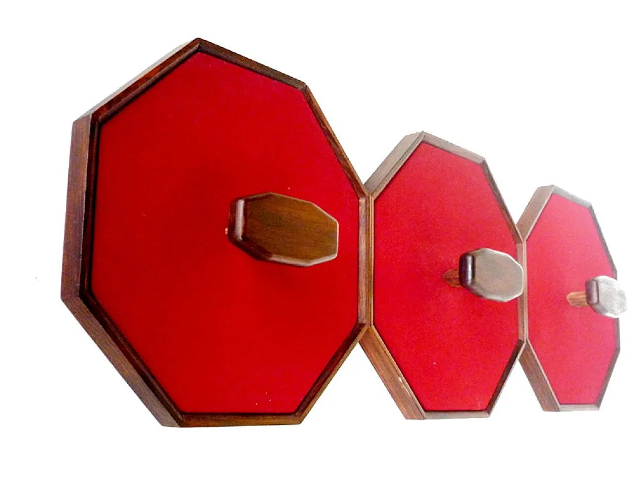 Attaccapanni Mid-Century con 3 ganci, anni '50 3