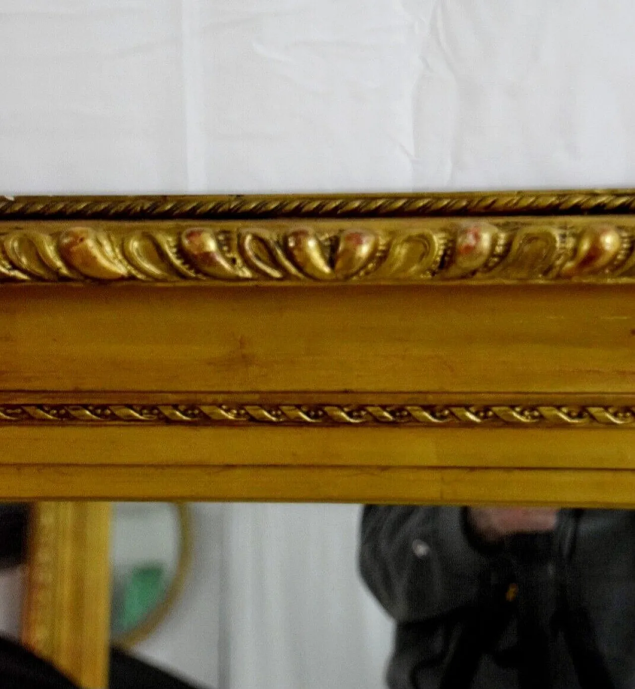 Specchio Neoclassico in legno dorato e gesso, '800 2
