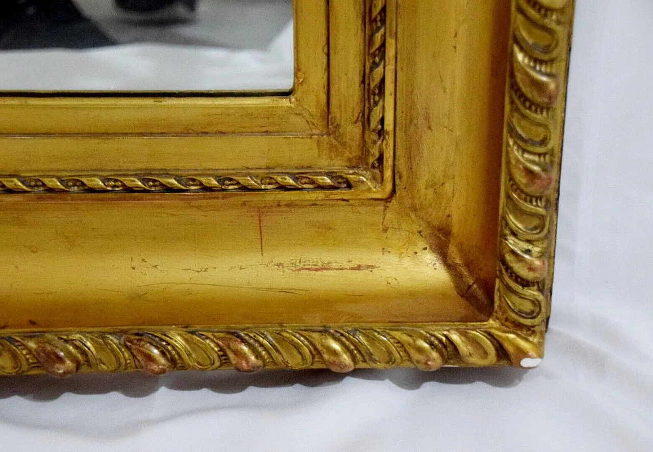 Specchio Neoclassico in legno dorato e gesso, '800 5