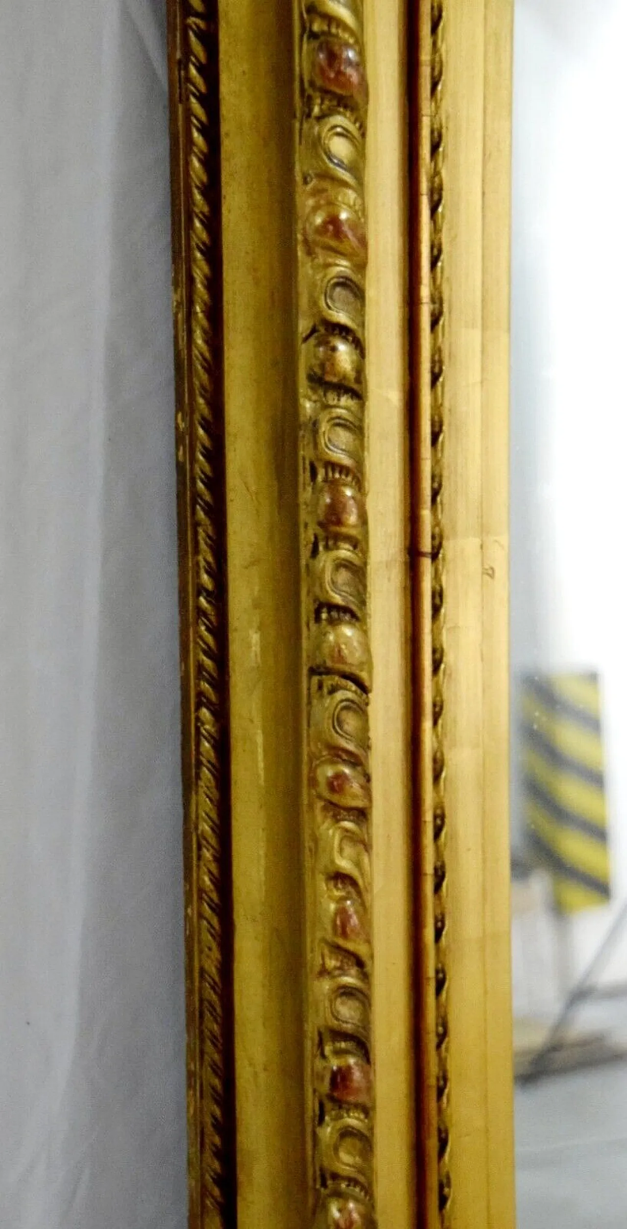 Specchio Neoclassico in legno dorato e gesso, '800 7