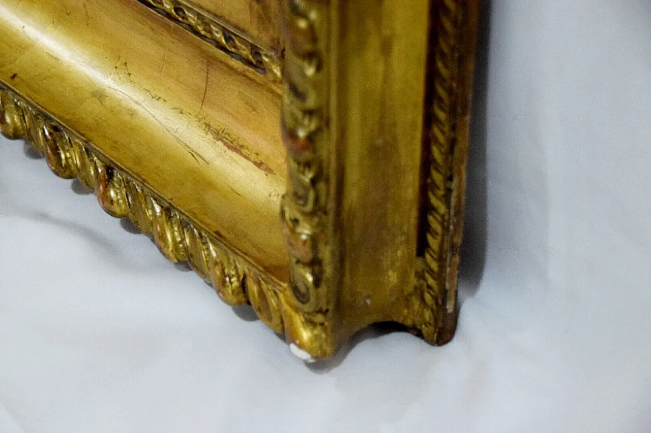 Specchio Neoclassico in legno dorato e gesso, '800 8