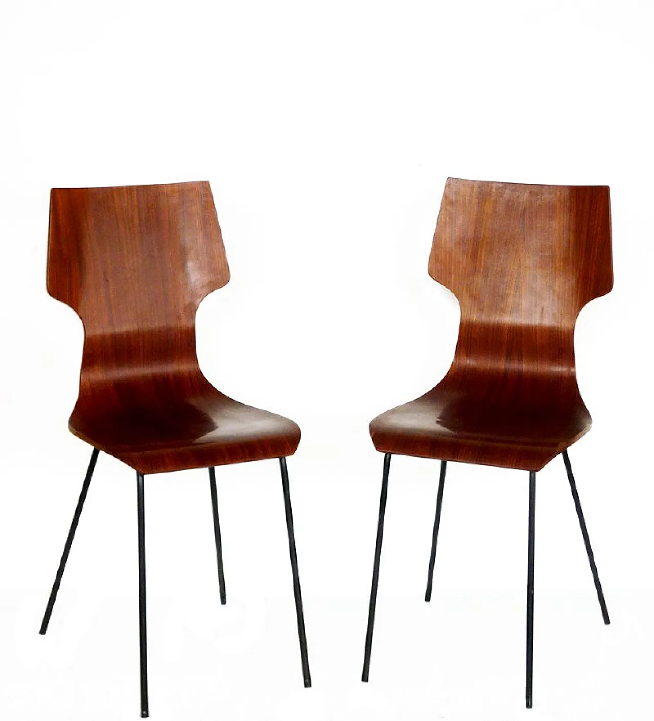 Coppia di sedie da pranzo di Aldo Bartolomeo per Stildomus, anni '50 3