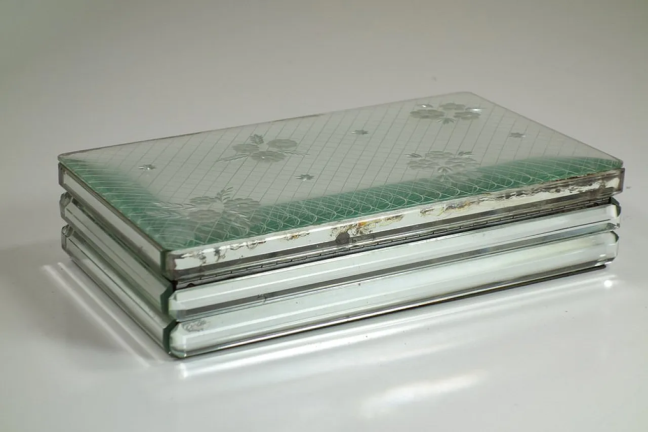 Crystal jewellery box by Luigi Brusotti, 1930s 9