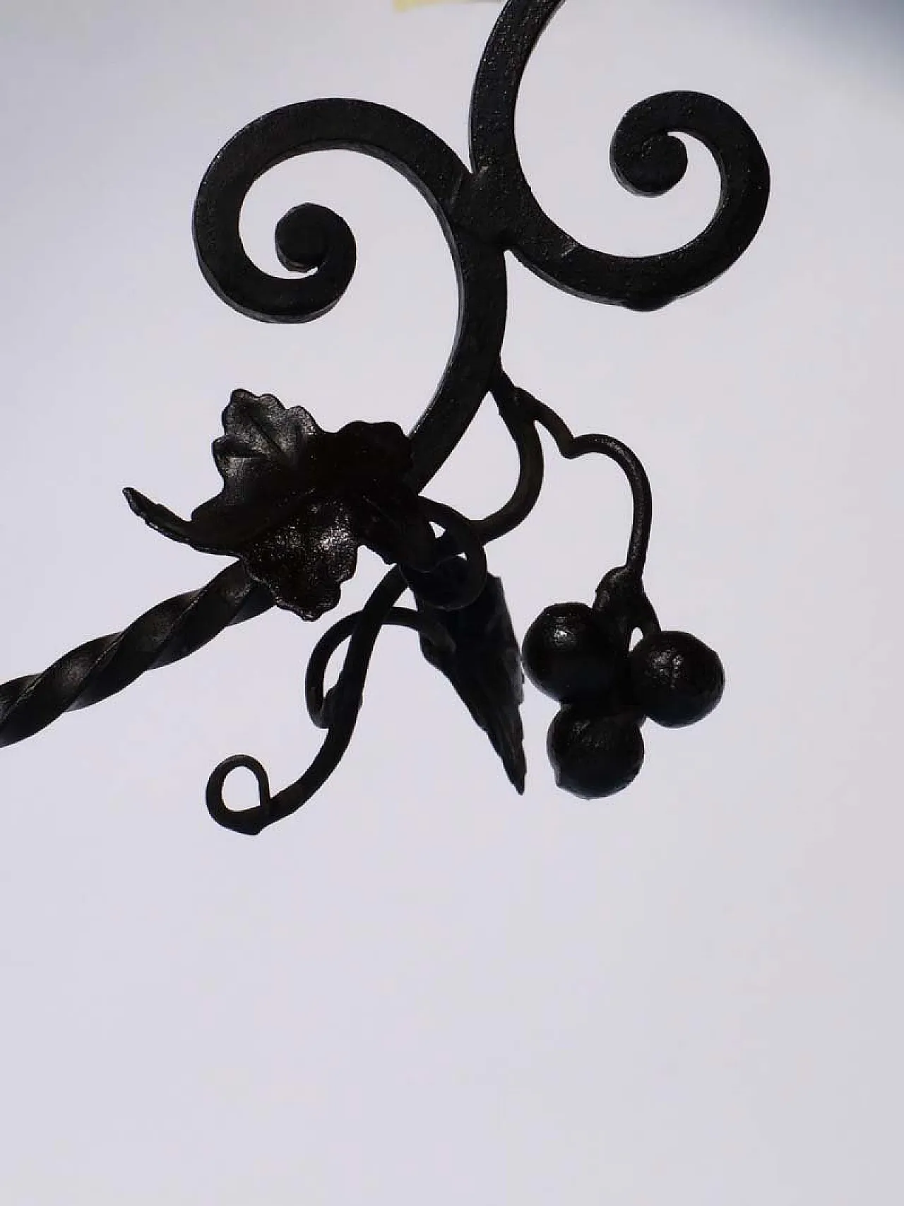 Art Nouveau glass and wrought iron bowl, early 20th century 9