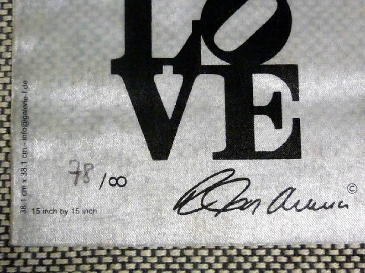 Tappeto Love in lana di Robert Indiana per Galerie F, anni 2000 5