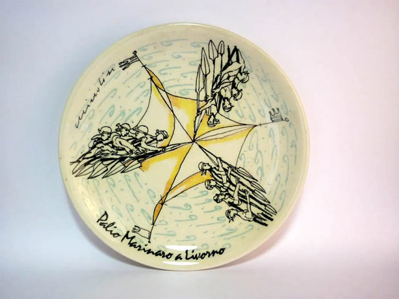 4 Piatti in ceramica di Remo Brindisi, anni '70 3