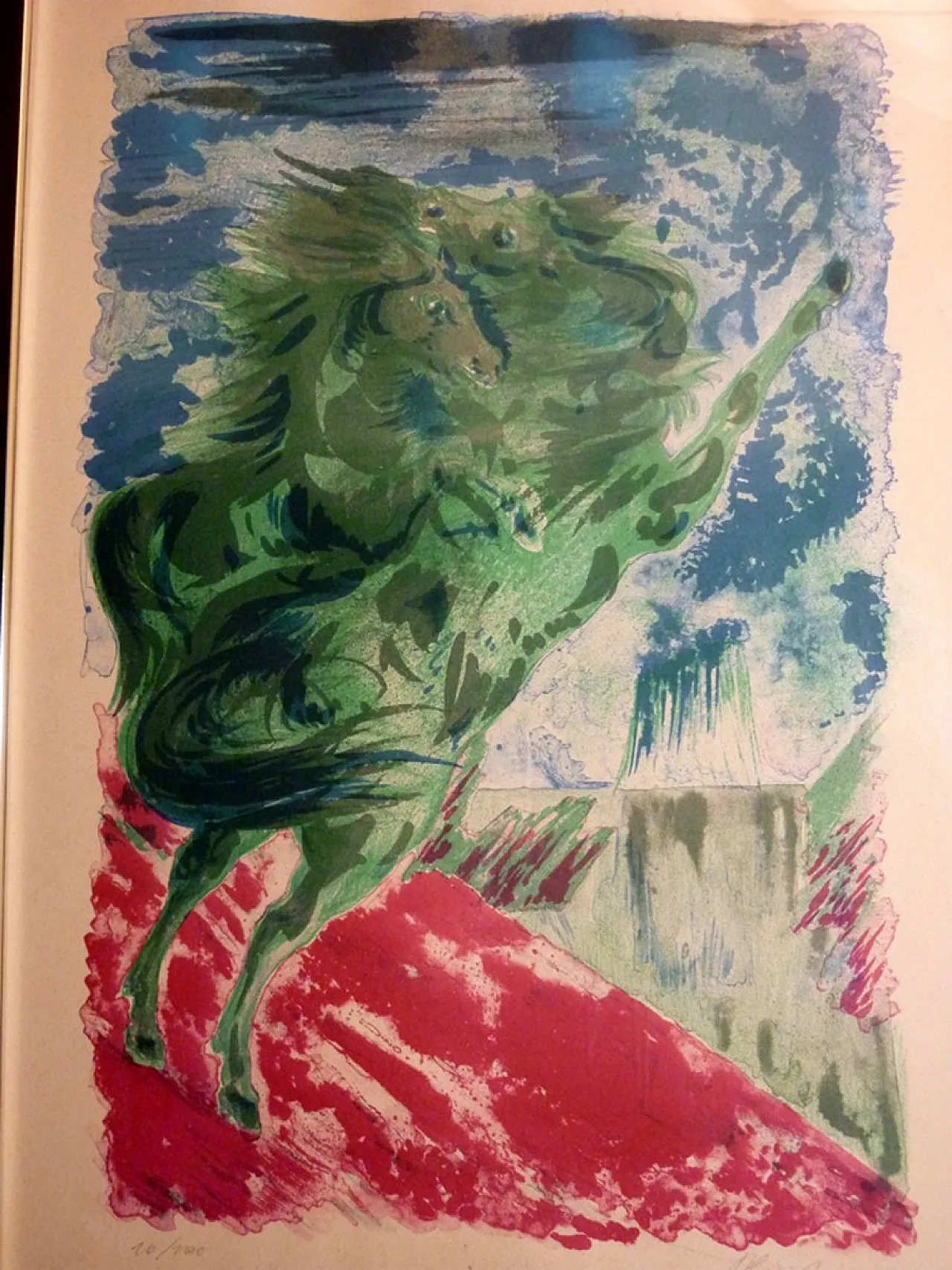 Cavalli di Aligi Sassu, acquatinta, anni '60 2