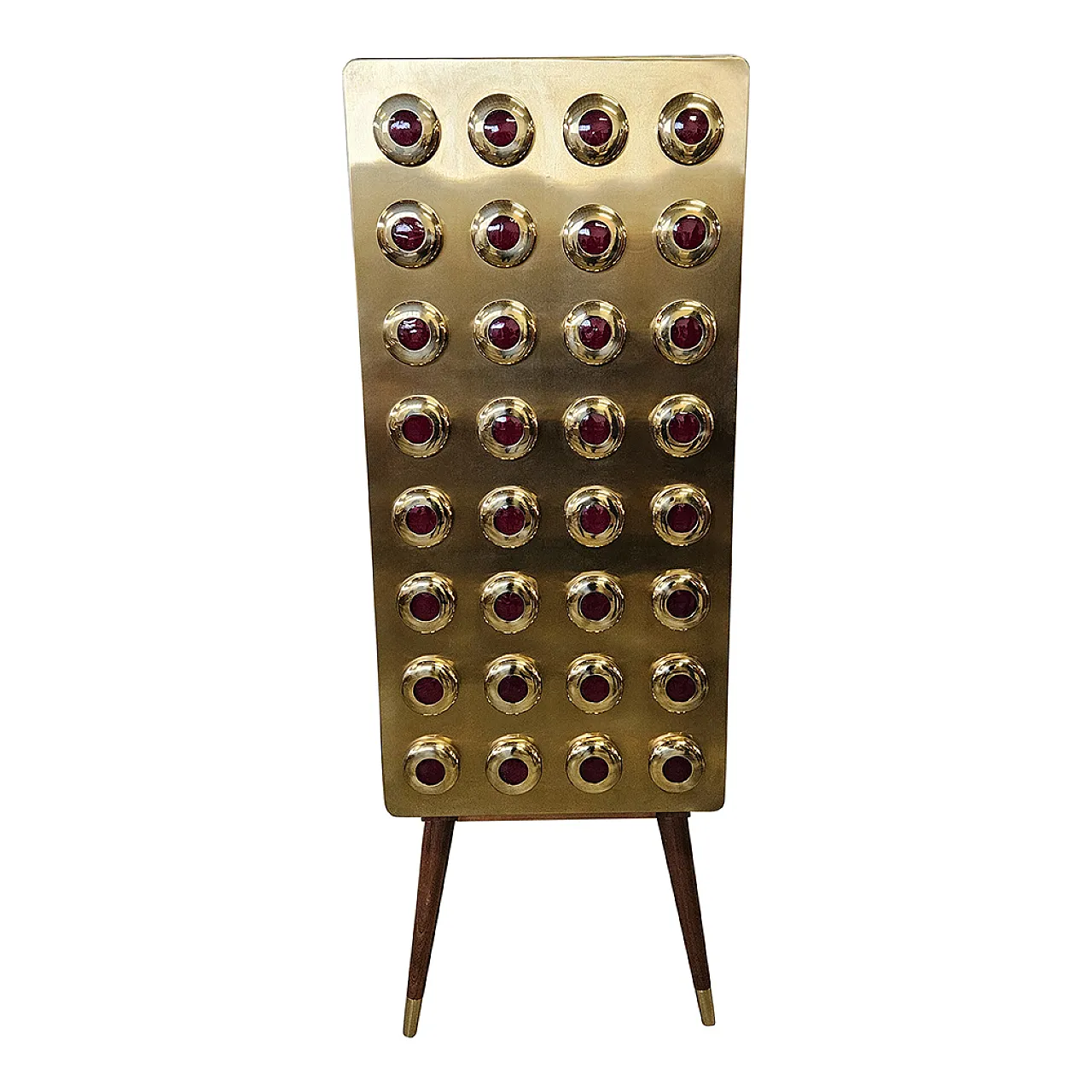 Armadio vetrina in ottone, anni '90 1