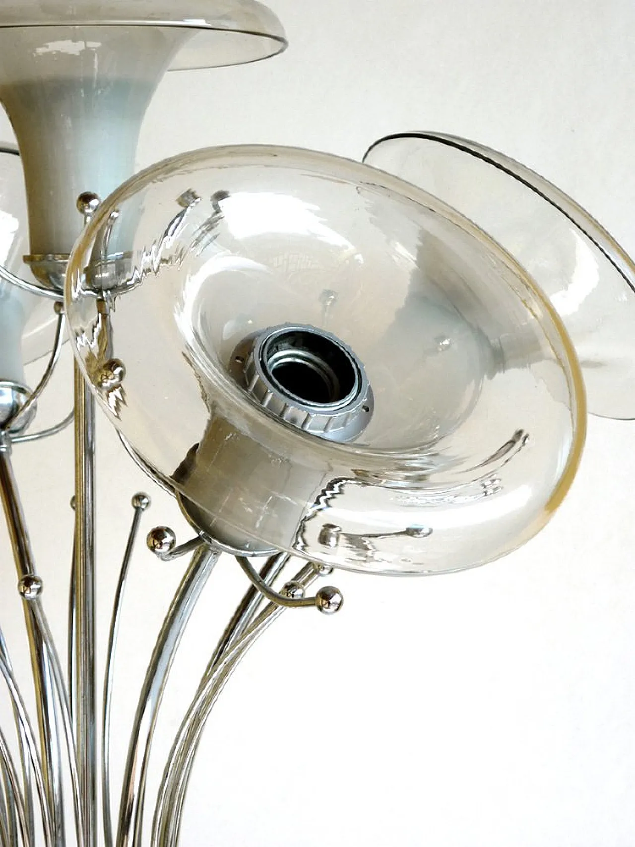 Lampada da terra Space Age in vetro di Murano, anni '60 2