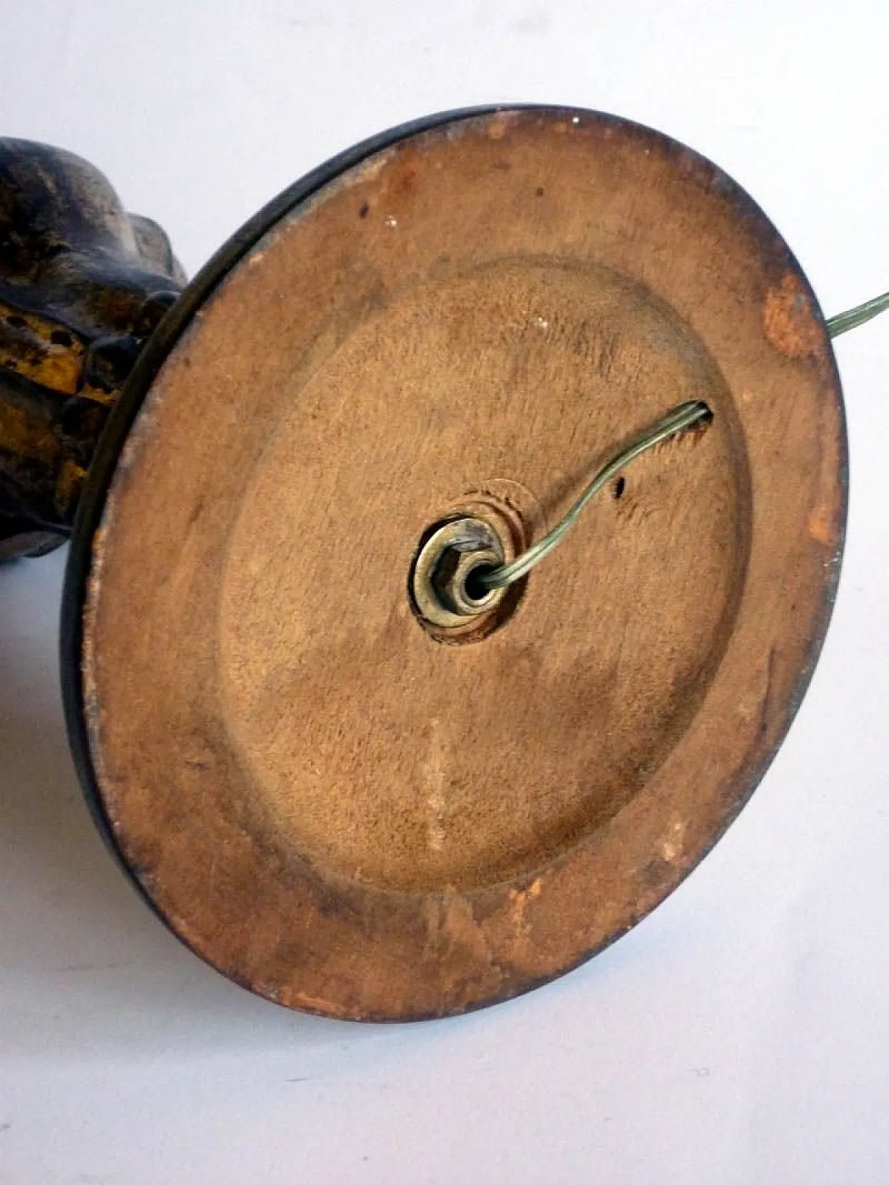 Lampada da tavolo in stile barocco in legno argentato, anni '50 7