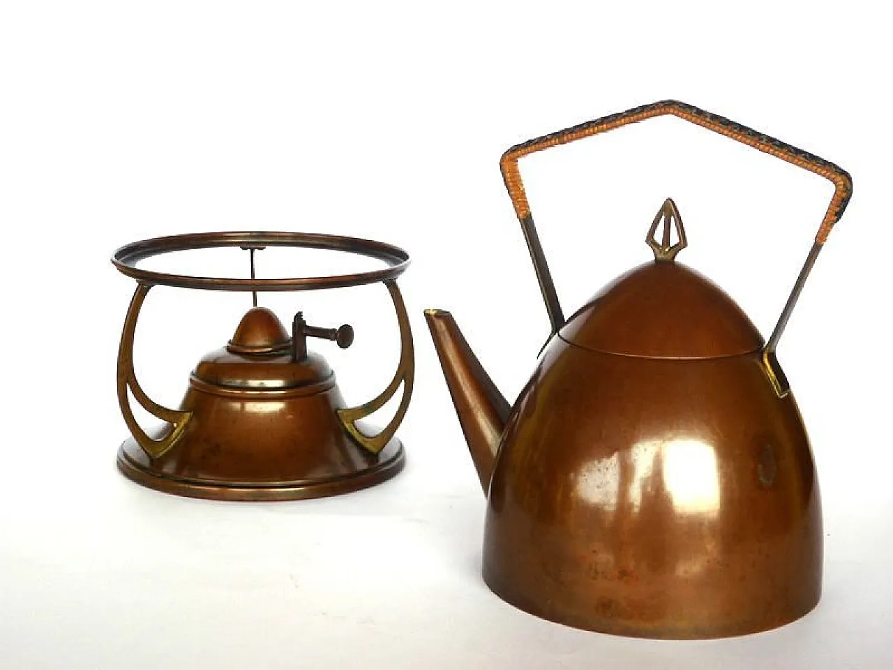 Art Nouveau teapot on stand by WMF, early 20th century 3