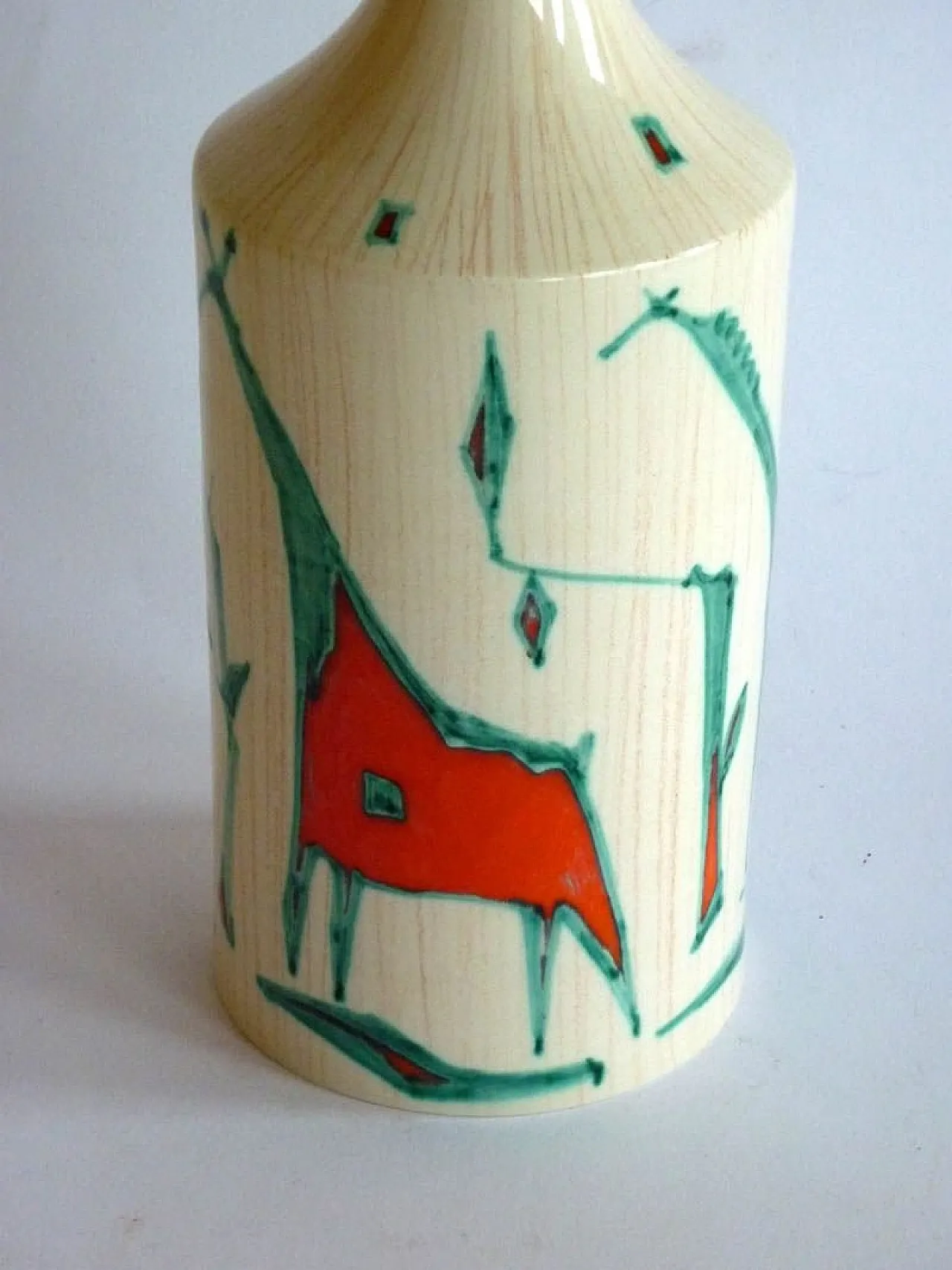 Vaso Giraffe in ceramica, anni '50 3