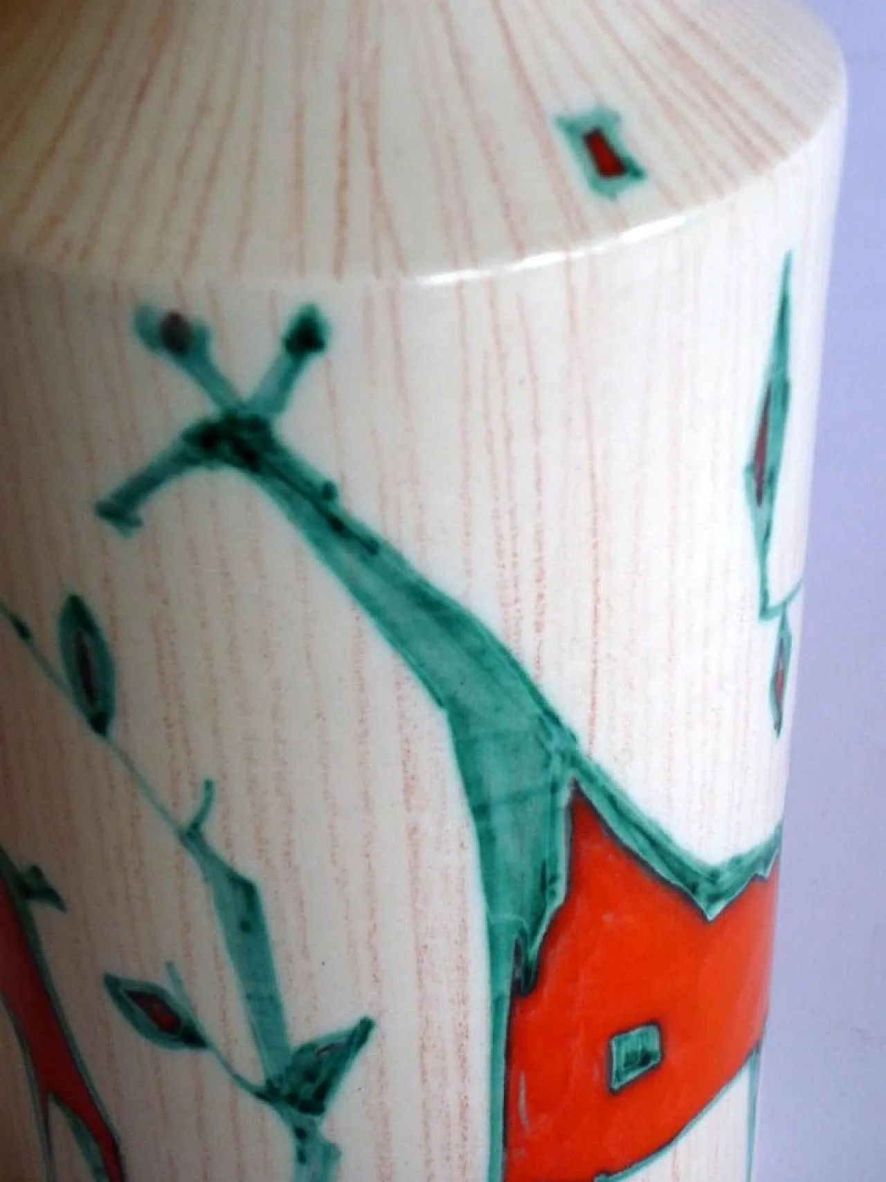 Vaso Giraffe in ceramica, anni '50 5