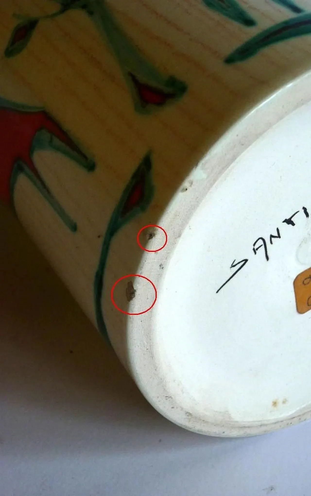 Vaso Giraffe in ceramica, anni '50 7