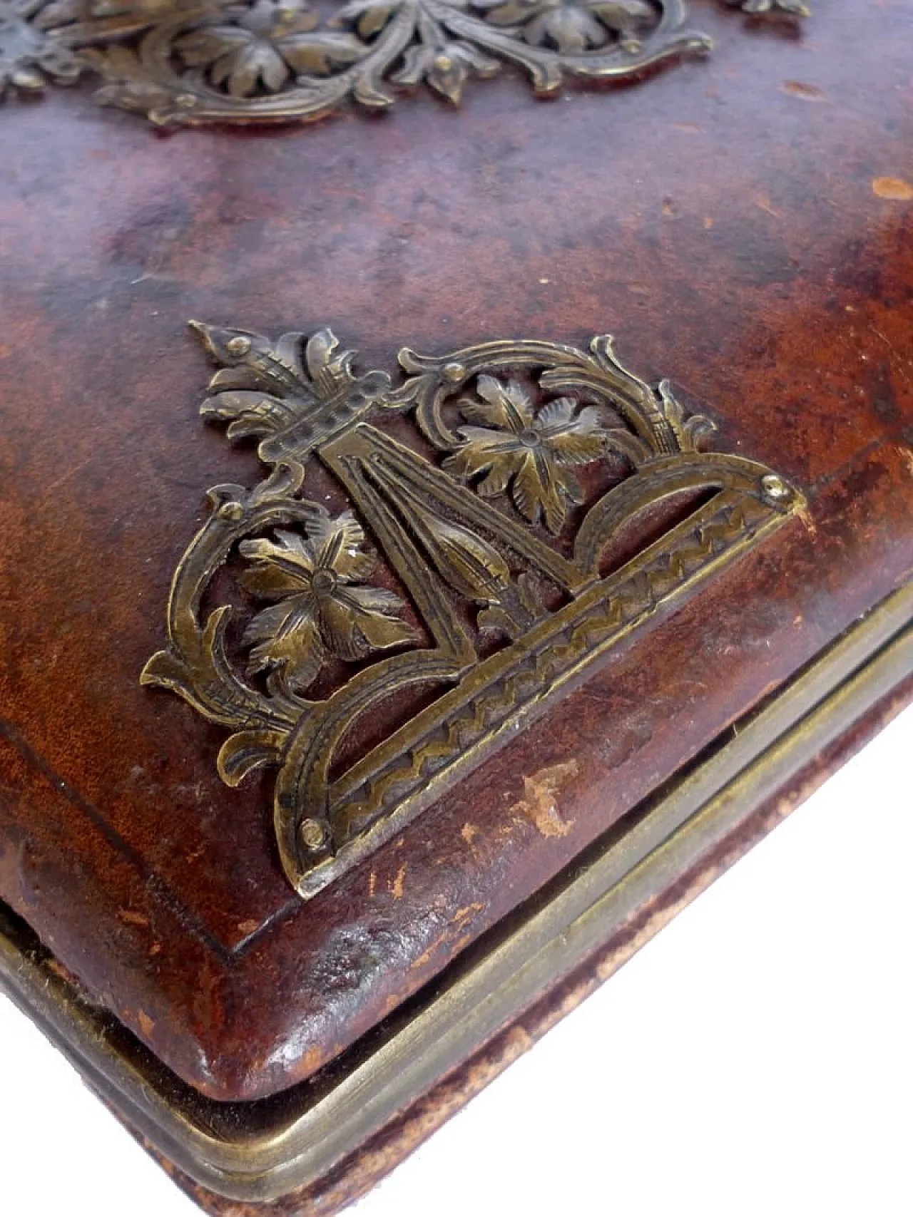 Scatola per gioielli da donna in pelle, inizio '900 7