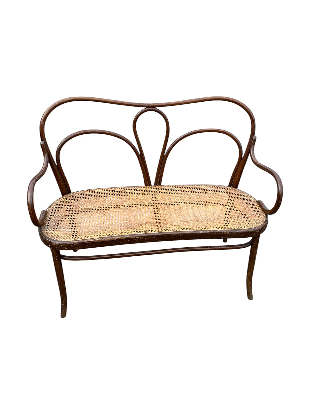 Salottino in paglia di Vienna Thonet e Josias Heissler, primo '900 4