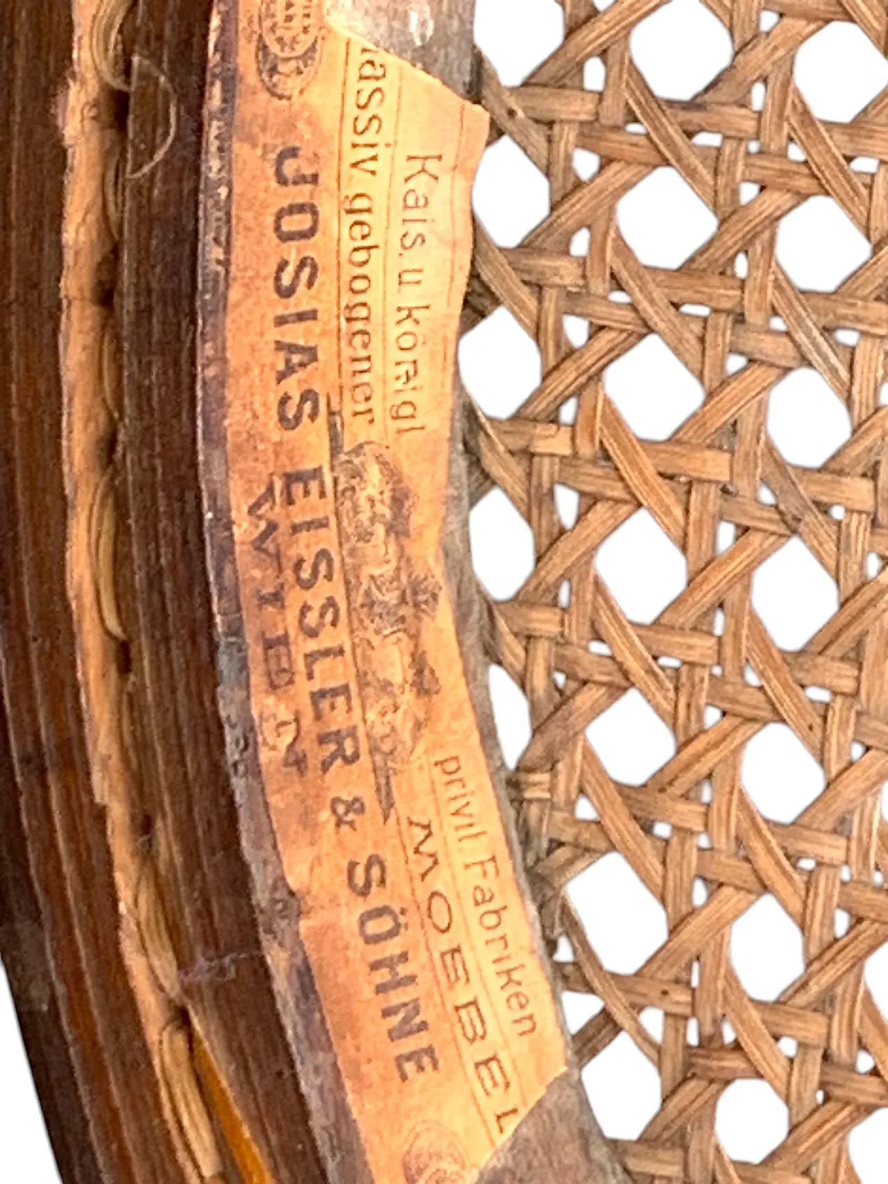 Salottino in paglia di Vienna Thonet e Josias Heissler, primo '900 6