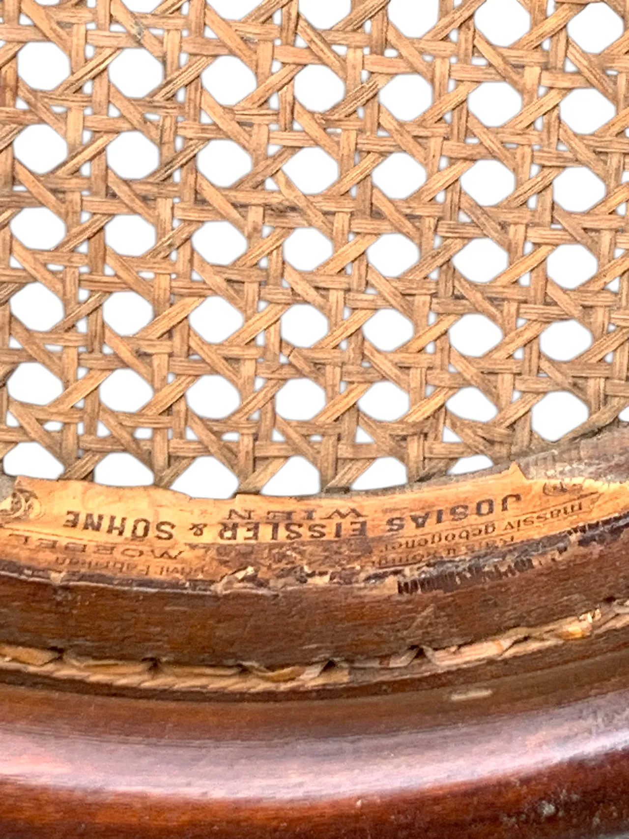 Salottino in paglia di Vienna Thonet e Josias Heissler, primo '900 7