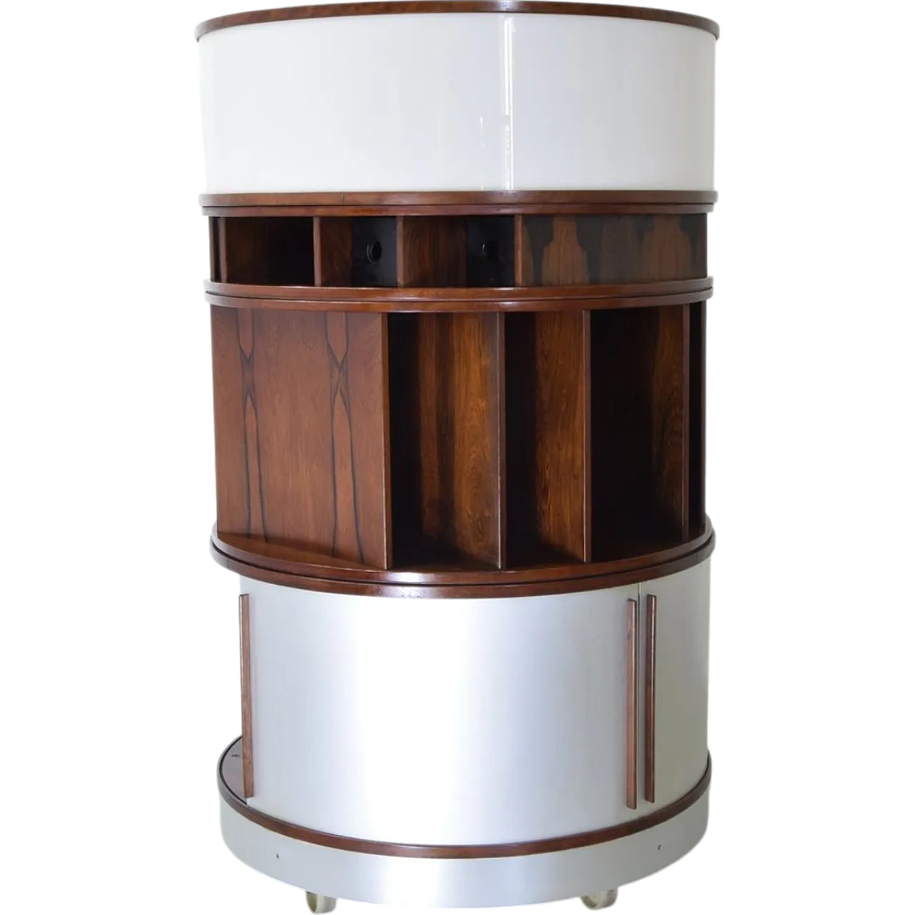 Mobiletto Combi Center in legno di Joe Colombo, anni '60 14