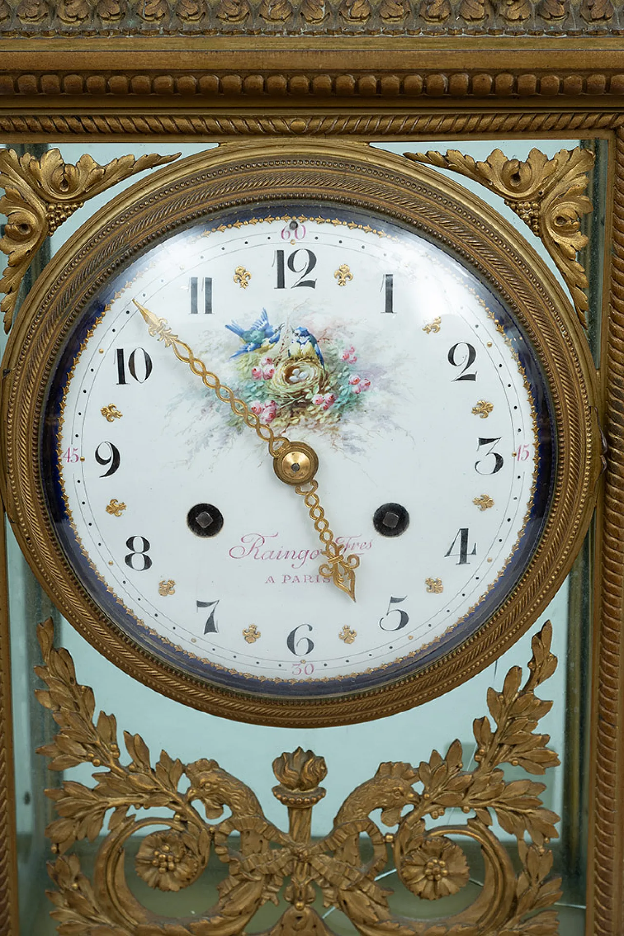 Napoleon III watch in golden bronze and marble, France, 19th c. 2