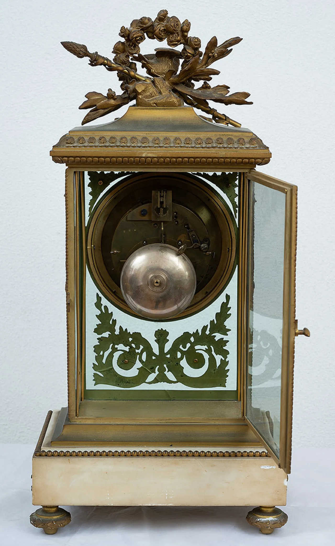 Napoleon III watch in golden bronze and marble, France, 19th c. 7