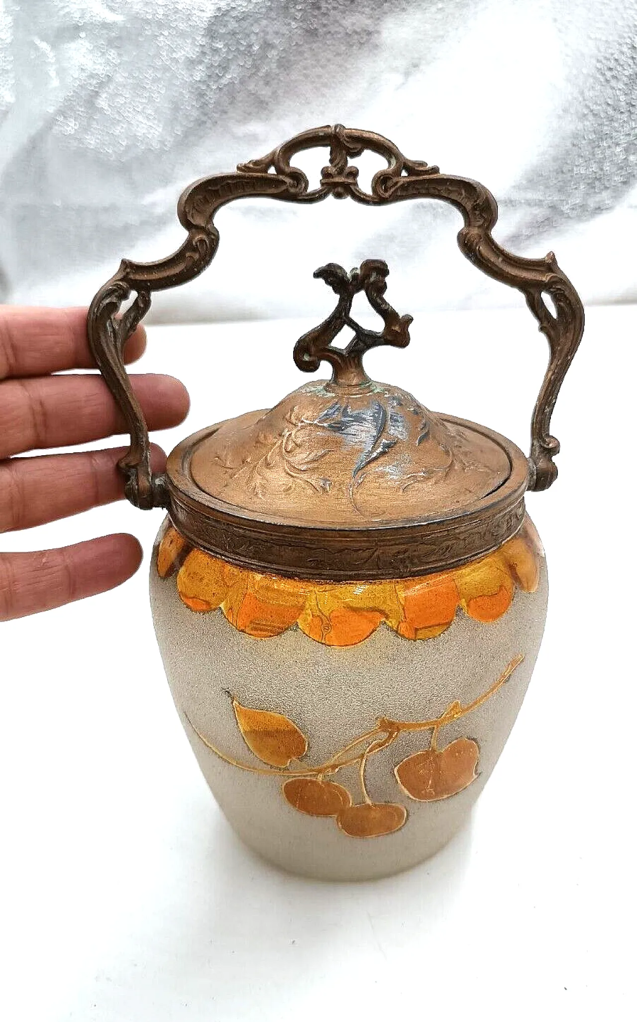 Liberty glass cookie holder vase, early 20th century 3