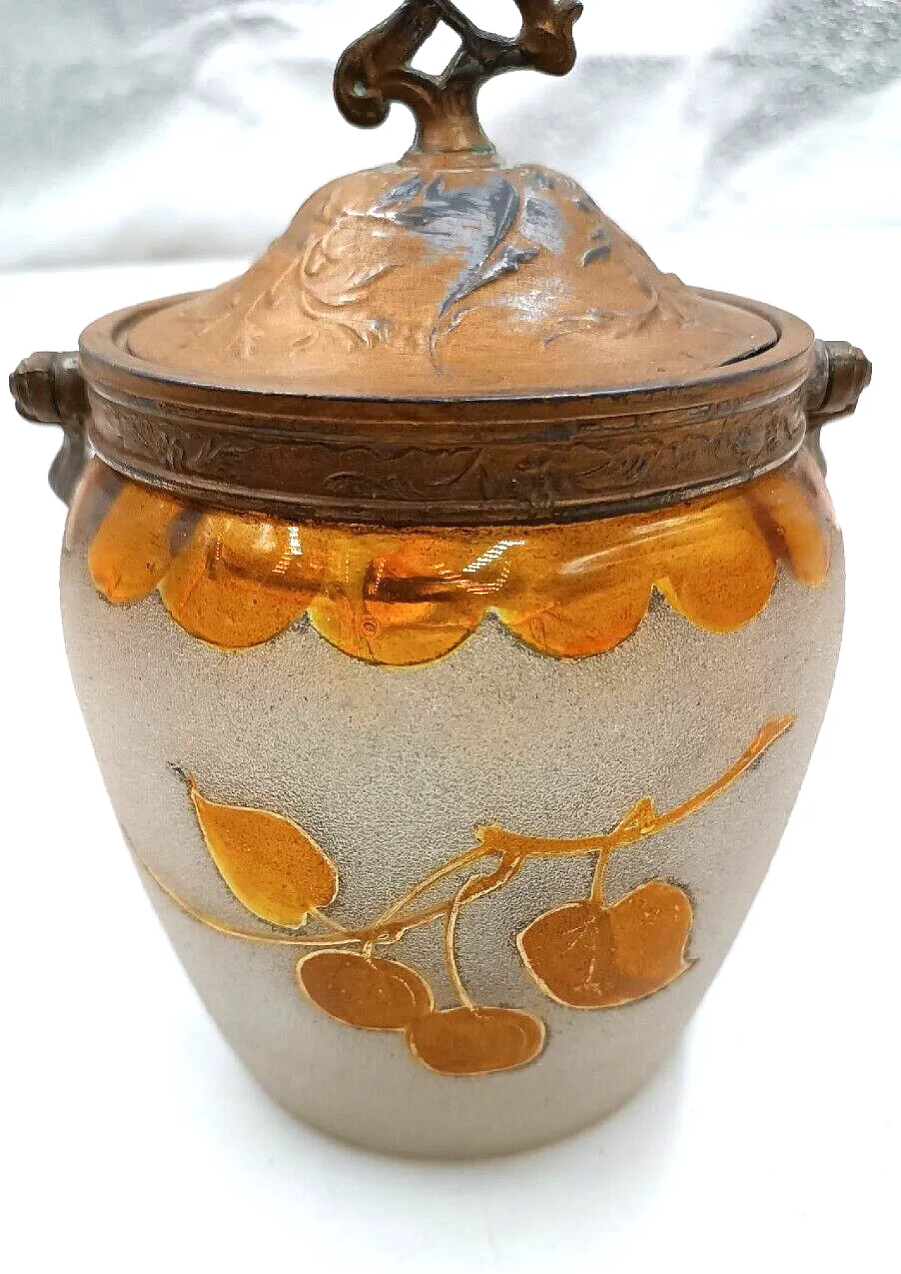 Liberty glass cookie holder vase, early 20th century 4