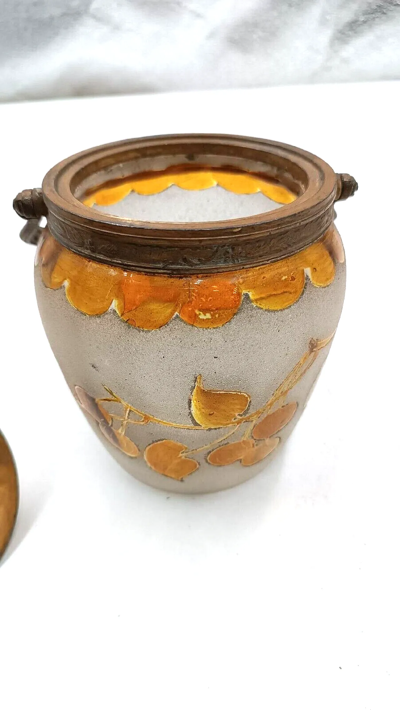 Liberty glass cookie holder vase, early 20th century 7