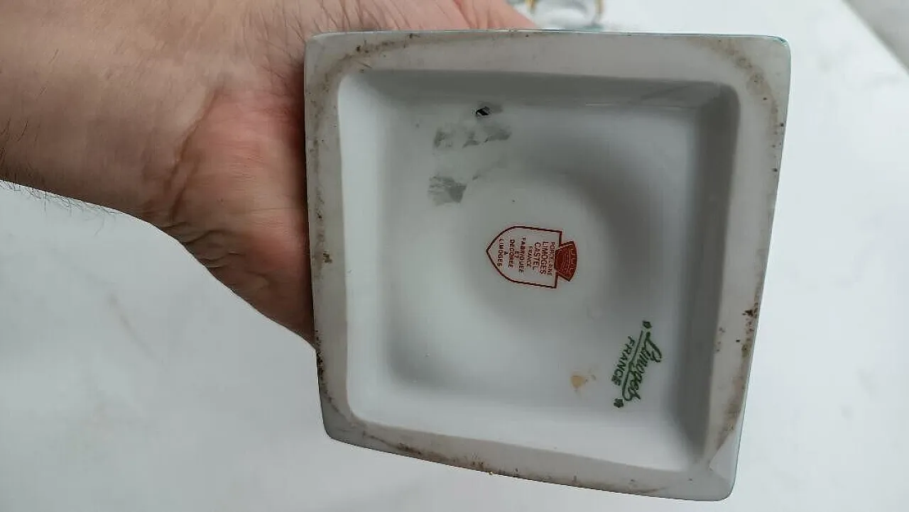 Pair of Limoges Empire style porcelain vases, 1950s 9