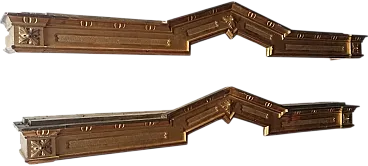 Pair of gilded wooden pelmets, mid-19th century