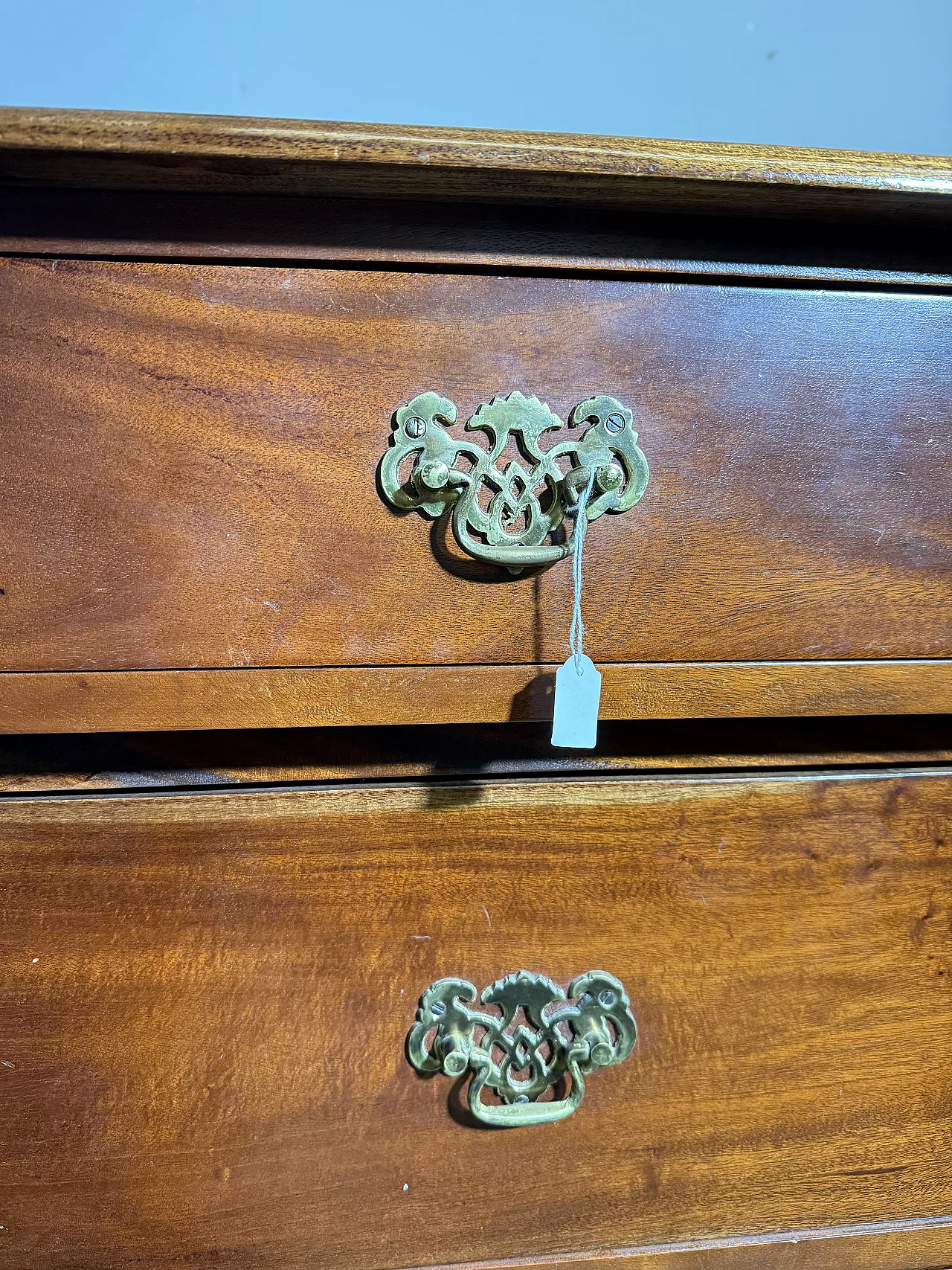 Comò cassettone Giorgio III, inglese in mogano, fine '800 9