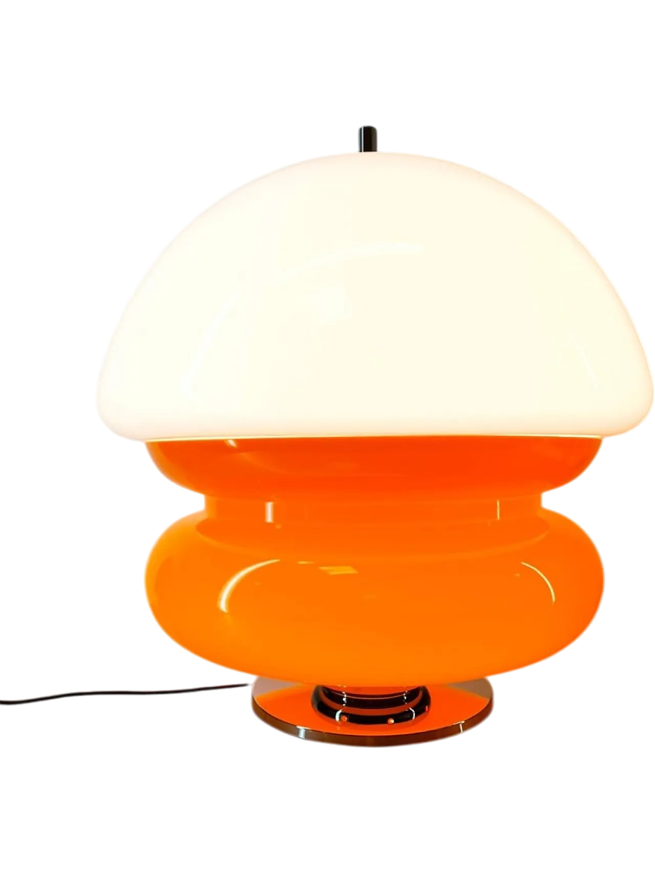 Lampada Space Age bianca e arancione, anni '70 19