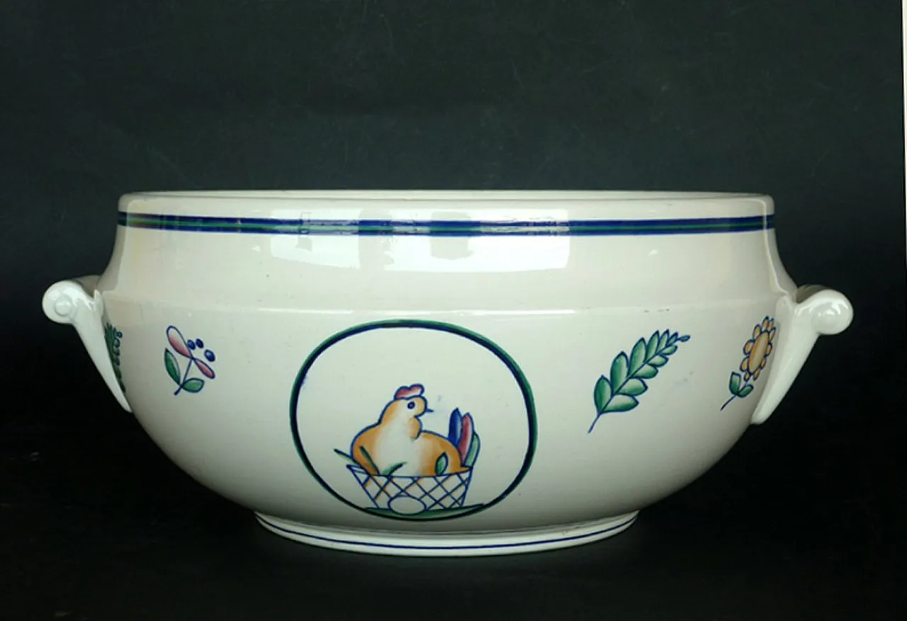Pottery bowl by Giovanni Gariboldi for San Cristoforo Ginori, 1930s 1