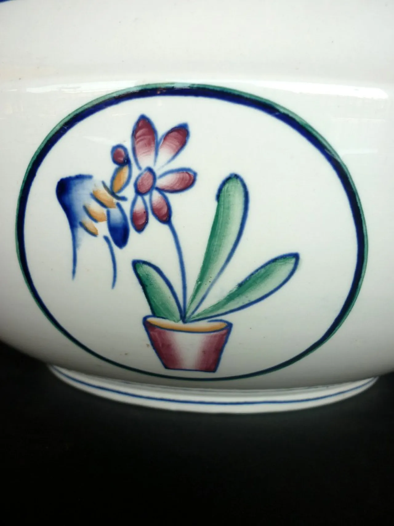 Pottery bowl by Giovanni Gariboldi for San Cristoforo Ginori, 1930s 4
