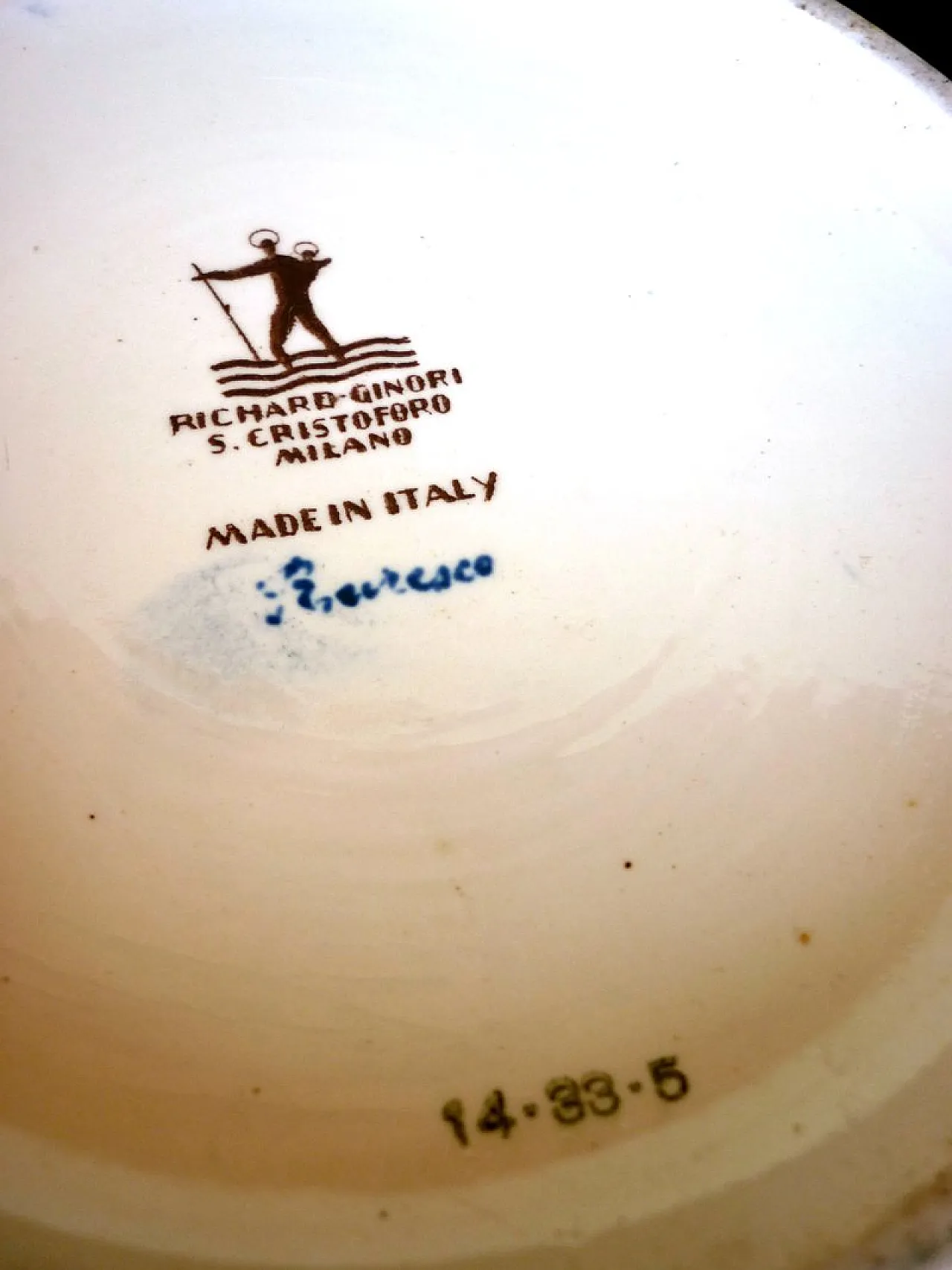 Pottery bowl by Giovanni Gariboldi for San Cristoforo Ginori, 1930s 5