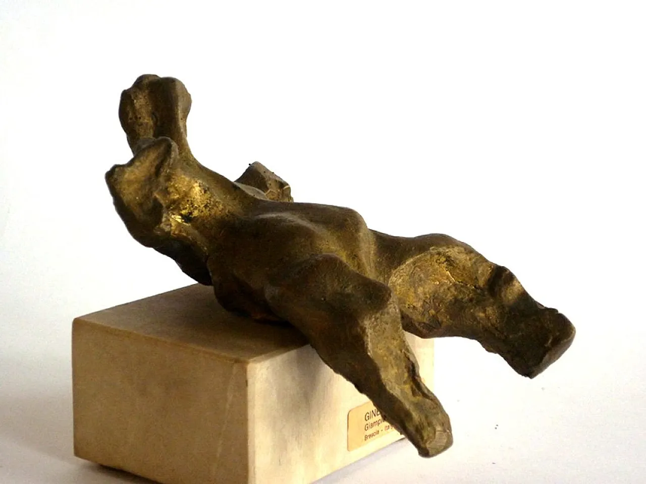 Gineba Gianpietro, bronze Abeni Art Figure Sculpture, 1970s 2