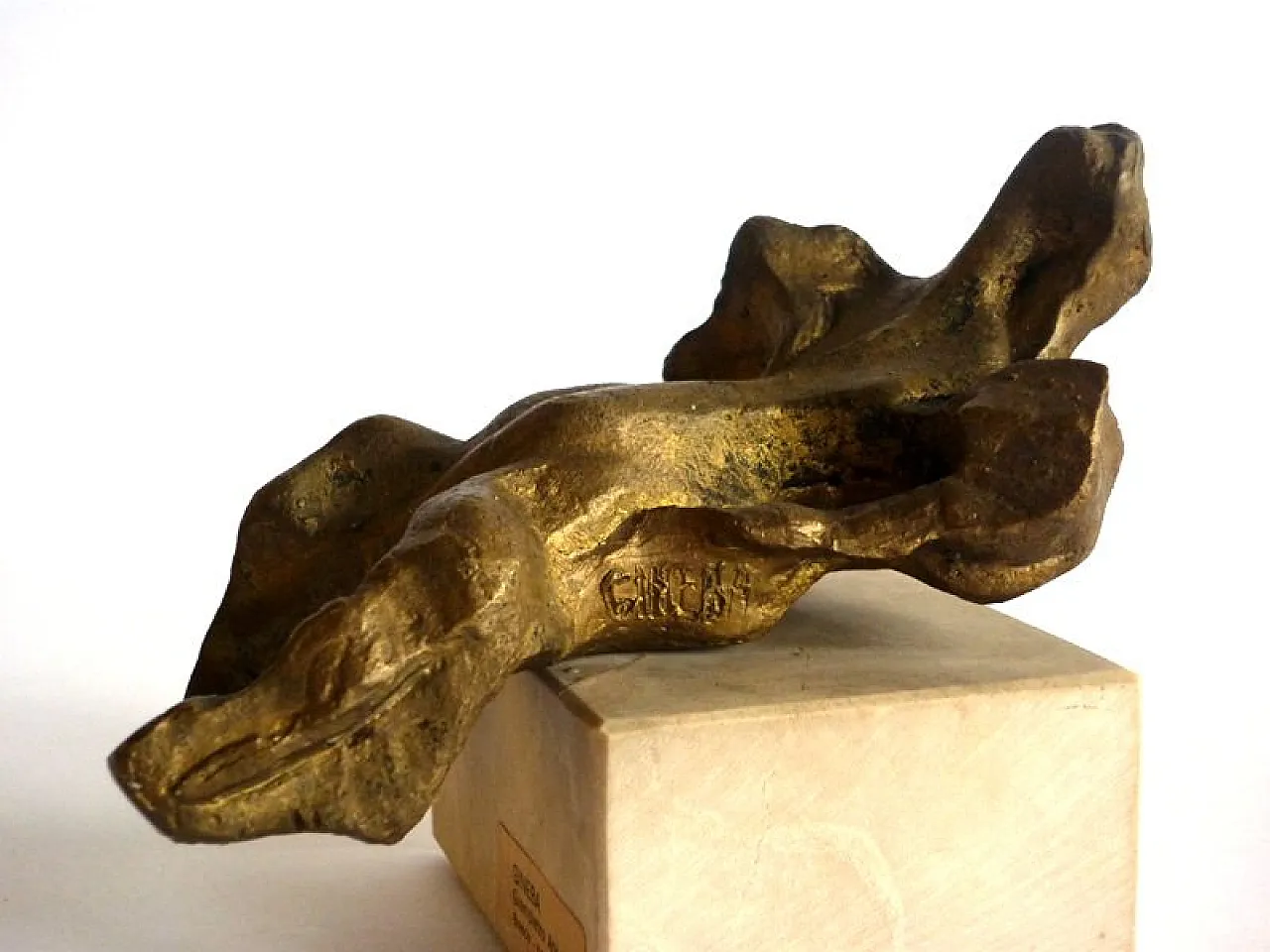 Gineba Gianpietro, bronze Abeni Art Figure Sculpture, 1970s 3