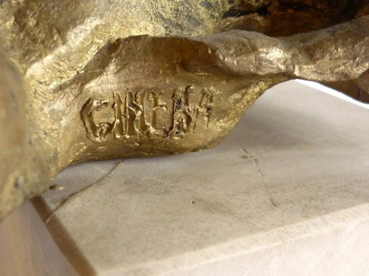 Gineba Gianpietro, bronze Abeni Art Figure Sculpture, 1970s 7