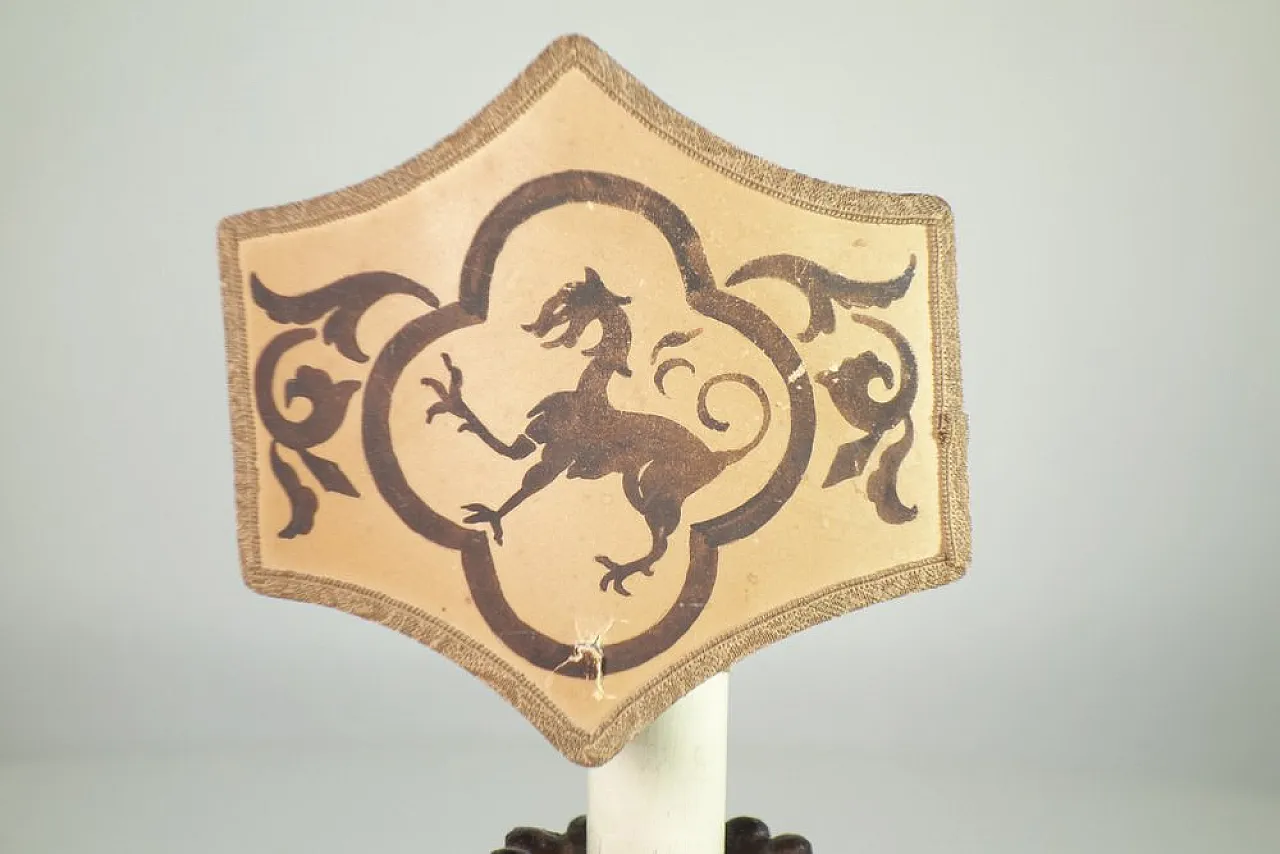 Lampada da tavolo Art Nouveau in ferro battuto, anni '50 6