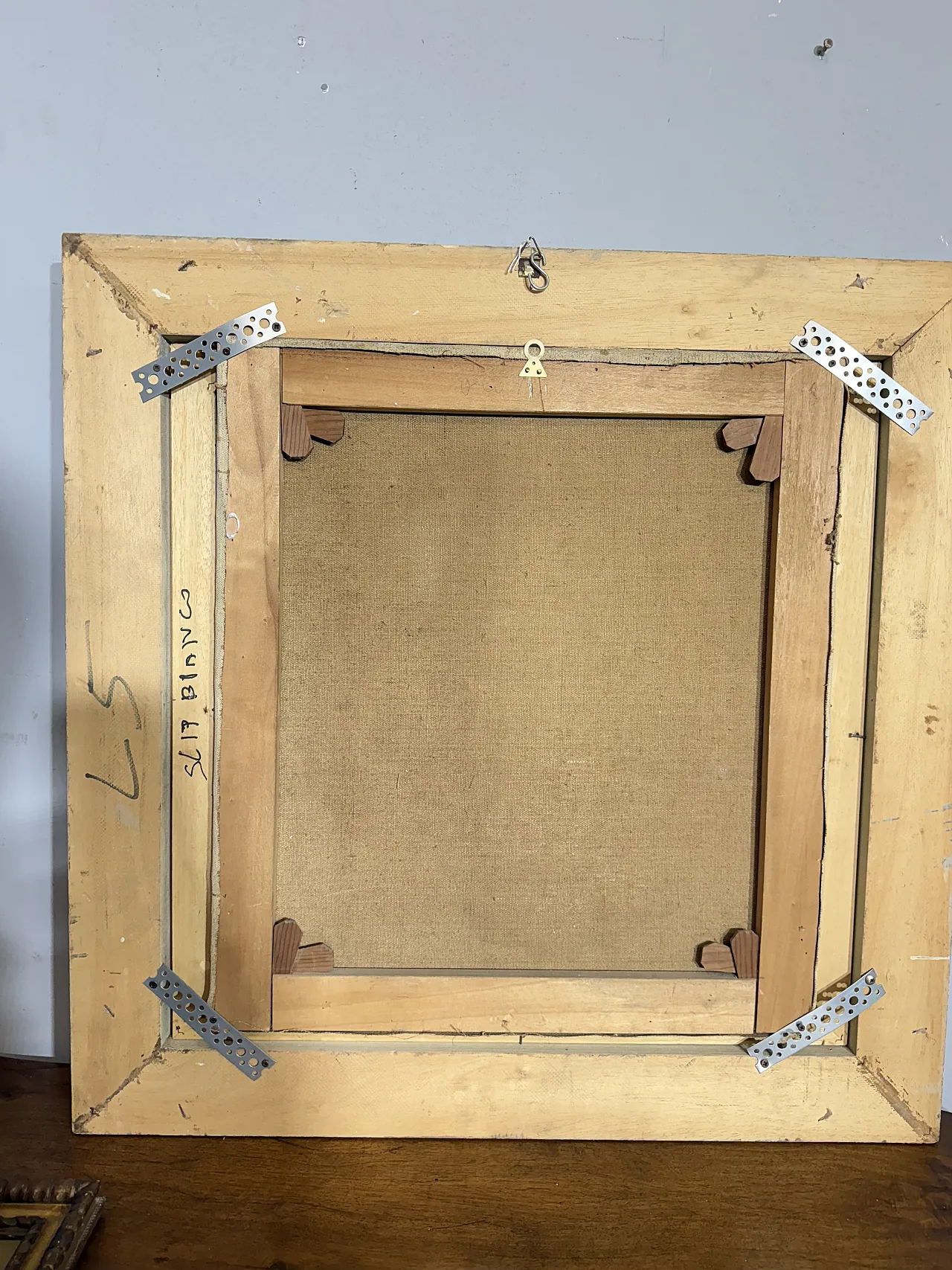 Ancient Liberty taste painting, girl with flowers, signed, 75x73 cm 4