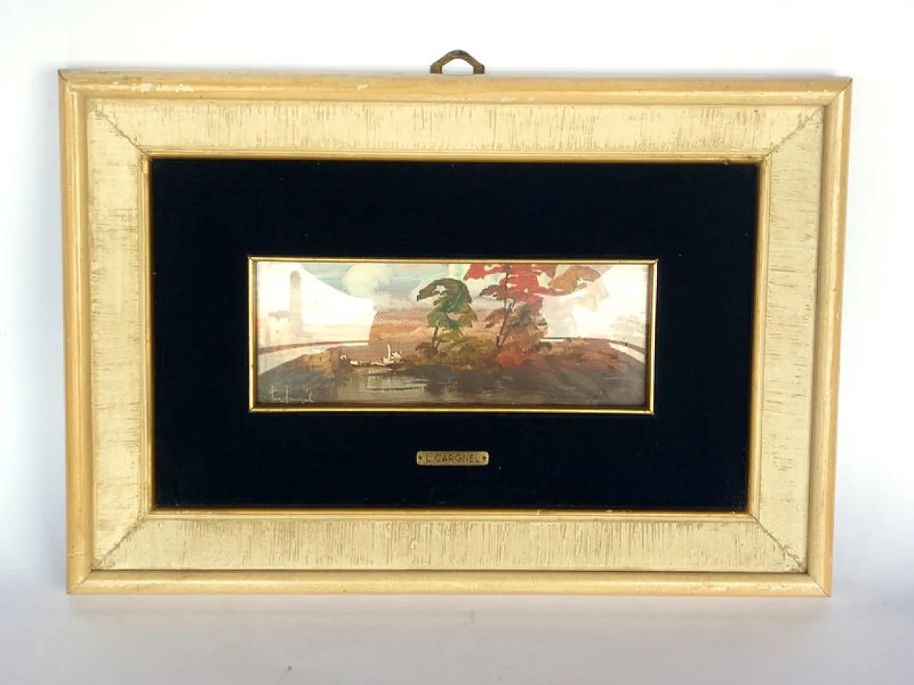 Pair of landscapes in oil by Lucio Cargnel, 1940s 2