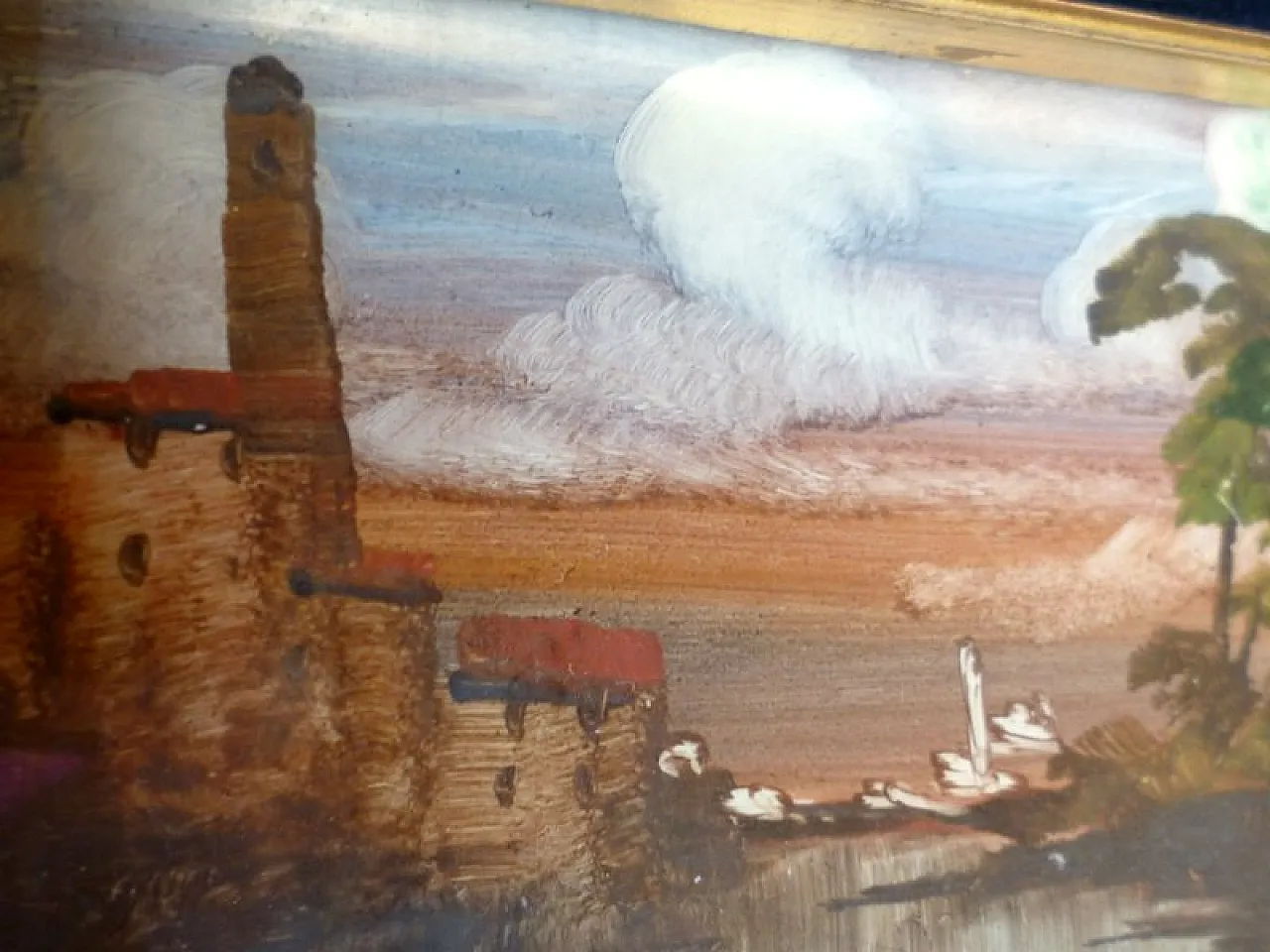 Pair of landscapes in oil by Lucio Cargnel, 1940s 7